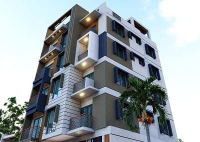 Modern multi-storey residential building design in Bangladesh by ICD Interior BD